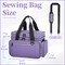 Large Sewing Supplies Organizer, Double Layer Sewing Storage Organizer with Two Detachable Dividers, Travel Sewing Bag Organizer with Shoulder Strap for Accessories, Purple, (Bag Only)